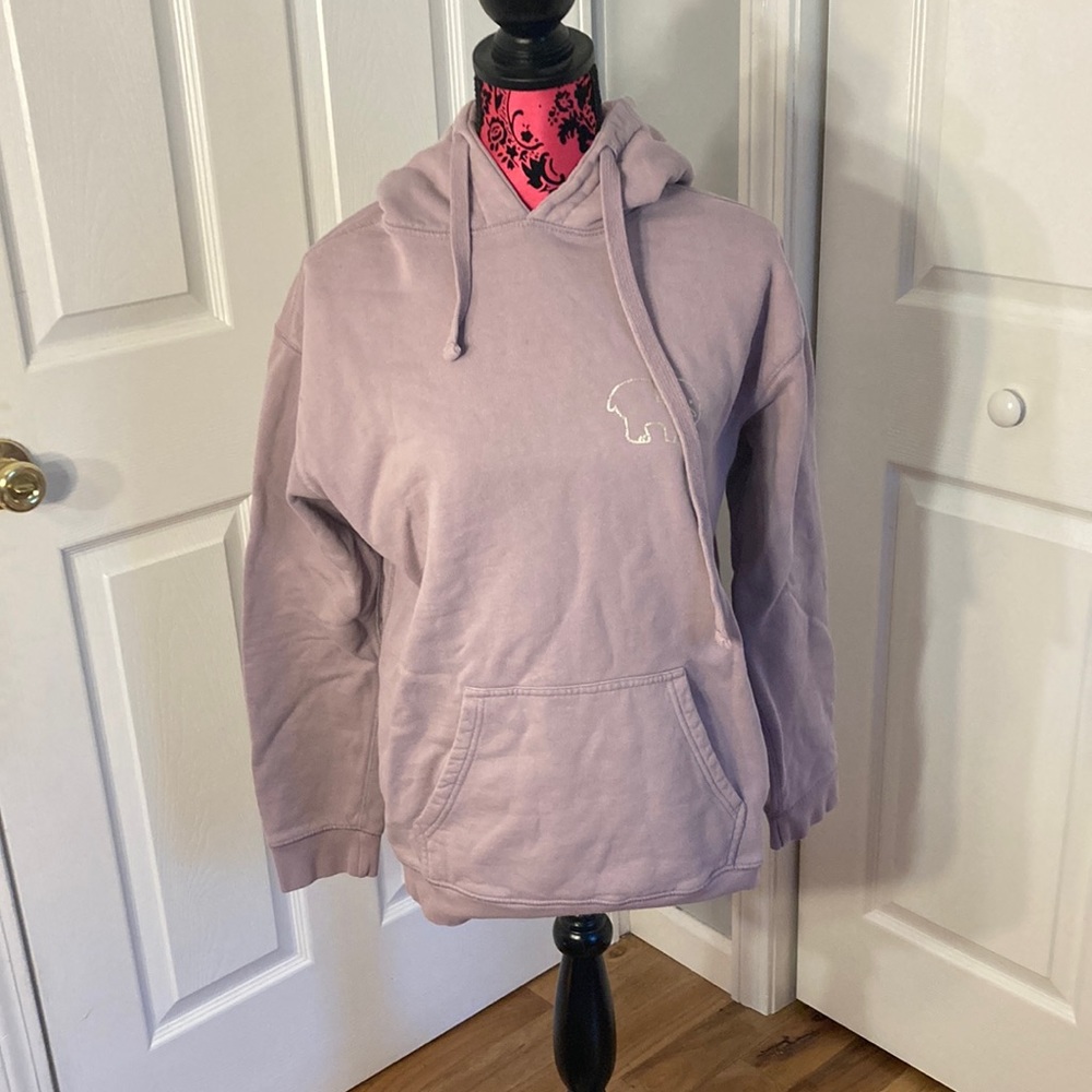 Ivory Ella Lavender Sweatshirt in good condition 2 small holes lightly worn